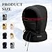 Plush-Lined Thickened Thermal Hat with Face Mask for Men & Women, Winter Warm Cycling Ski Mask Windproof Hooded Fur Snow Hat (US, Alpha, One Size, Khaki)