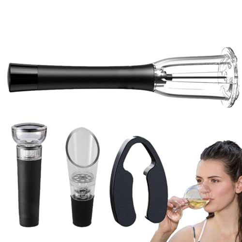 Juego De Abridor De Vino - Juego De Abridor De Vino, Accesorios Para Vino, Tapones Para Botellas Diseño De Bomba De Vino | Accesorios Para Abridor De Vino, Juego De Abridor De Sacacorchos Simple, Tapo