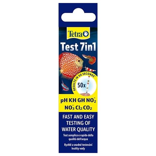 Tetra Test 7in1 - Wassertest für das Aquarium, schnelle und einfache Überprüfung der Wasserqualität, 1 Dose (50 Teststreifen)