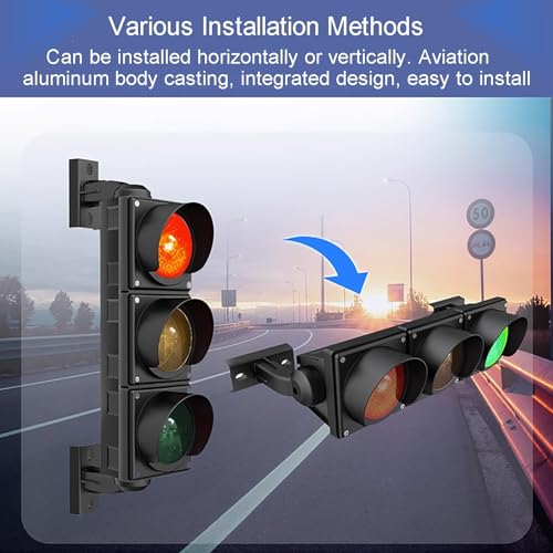 Feux de signalisation à LED rouge vert jaune 100 mm pour arrêt et marche