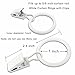 AMZSEVEN 44 Pack Metal Curtain Rings with Clips, Drapery Clips with Rings, Drapes Rings 1 inch Inner Diameter, Fits Diameter 5/8 inch Curtain Rods, White