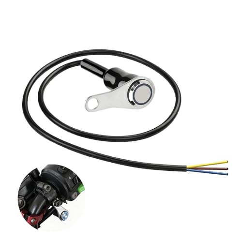 Interrupteur Universel LED Moto 5A/12V en Acier Inoxydable avec LED Bleue, Interrupteur de Moto LED...