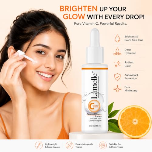 Image of Advanced Vitamin C Face Serum, Brightening & Hydrating Formula, for Men & Women, 30 ml (Pack of 1)