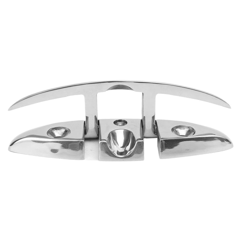 Taquet Pliant de Bateau de 6 Pouces, en Acier Inoxydable 316 Poli, Taquet de Quai Marin Pliable, Compatible avec RV Yacht Cargo Hors-Bord