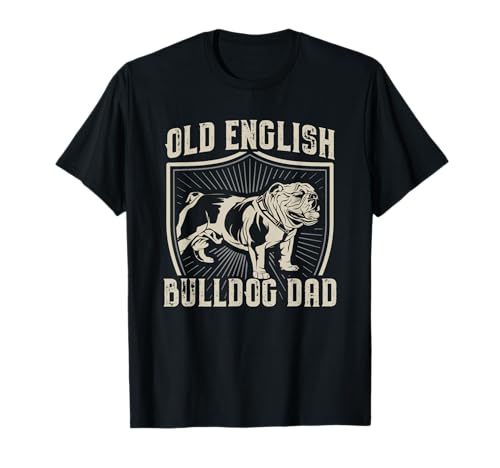 Old English Bulldog Dad Hunde Geschenk Englische Bulldogge T-Shirt