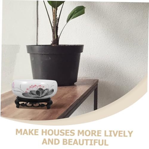 Ensemble pot hydroponique céramique délicate base pour fleurs d'intérieur - 8