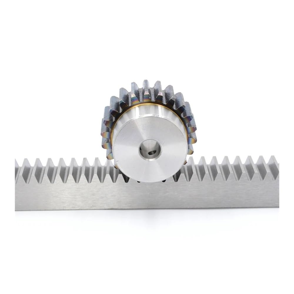 1 Stück 1Mod 1 Modulus Zahnstange Stahl 15 x 15 x 500 mm + 1 Stück 1Mod 45 Zähne Ritzel Bohrung 6/8/10/12 mm Stahl #45 Zahnrad Metall Getriebe (6 mm Loch, 45T Getriebe)