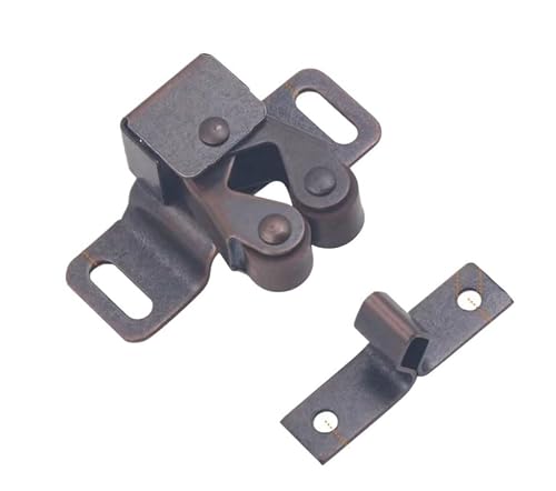 Tpdrkowjx C Door Atch, Push Opener,Upboard Latch,5 Sets Double Roller Abinet Fasteners Old Rolled Steel For Home Furniture Loset (Color : A, Siz(,37Mm)
