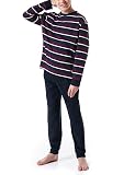 Schiesser Jungen Schlafanzug Set lang-100% Organic Bio Baumwolle-Größe 140 Pyjamaset, aubergine_179995, 176