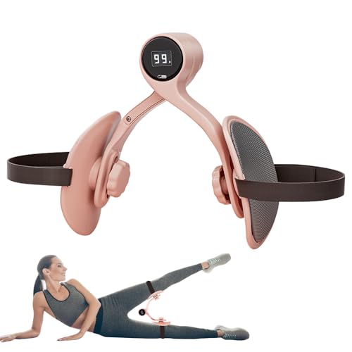 Oberschenkeltrainer, Thigh Master Mit Intelligenter Zähl, Beckenbodentrainer Für Frau, Trainingsgerät Für Weibliches Gesäß, Trimmer-Innenschenkel, Beckenboden Trainer Für Hüfttraining (Rosa)