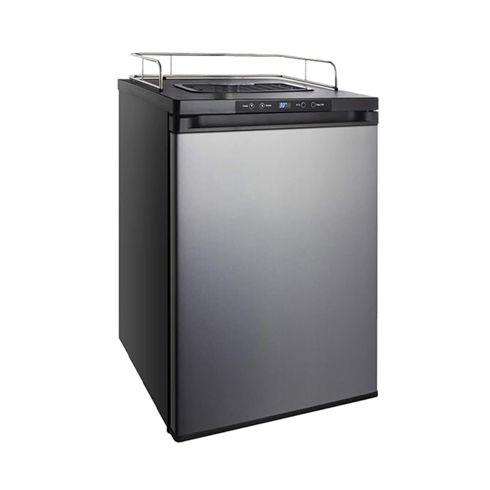 Twelvetap 4 Kegs Beer Fridge Home Brew Keg Dispenser, Stainless Steel-3 Taps on Fridge.com - View 4