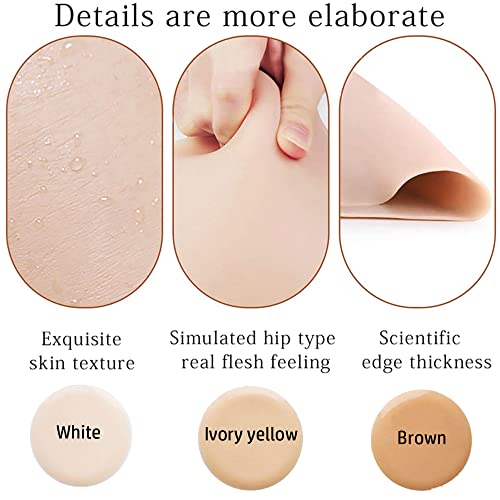 FSYH Realistische Vagina-HöSchen Herren Slip Aus Silikon Mit Verstecktem Gaff GefäLschte Vaginal-Tanga-UnterwäSche füR Transgender Drag Queen Shemale/Lvory White/Basic – Bild 8