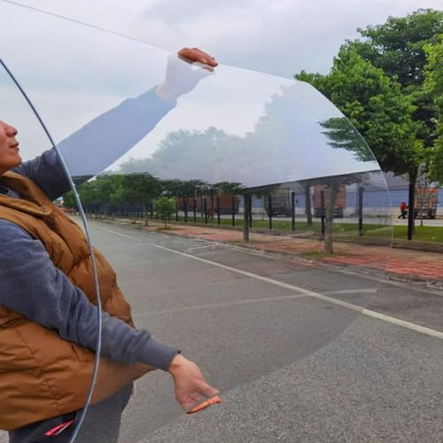 KUKIXKK Policarbonato Placas Transparente Chapa tejado 1MM Plancha plastico rigido PVC planchas Protección UV Paneles de Techo Transparente para Invernadero Jardin Terraza(Clear,1x2m/3.28x6.6ft)