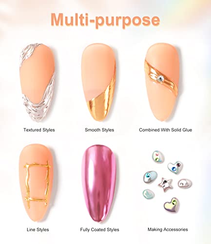 11Pcs Magic Mirror Chrome Nail Powder & 1Pc Holographic Laser Silver Nail Powder Pigment, Shinny Glitter Nail Art, Dust Nail Powder For Manicure Decorations #TOP6