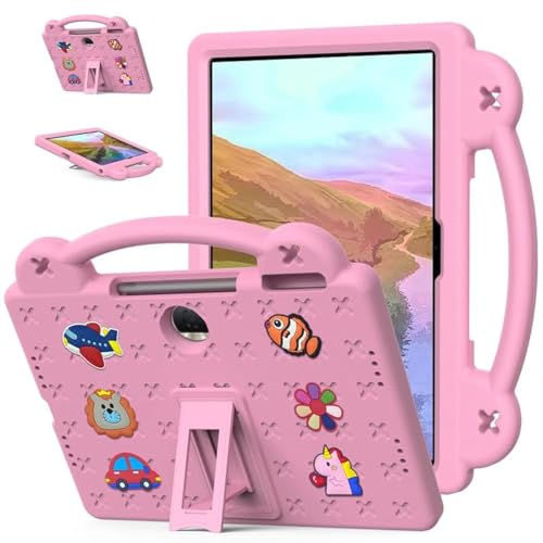 Housse tablette Honor Pad 9 enfant rose idéale pour les trajets en voiture et les jeux