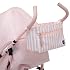 babyGap Classic Stroller - Lightweight Stroller with Recline, Compact Fold & Removable Parent Organizer - Made with Sustainable Materials, Pink Stripes
