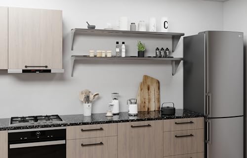 Image of AmGood 60 inch Long X 12 inch Deep Stainless Steel Wall Shelf | NSF Certified | Appliance & Equipment Metal Shelving | Kitchen, Restaurant, Garage, Laundry, Utility Room