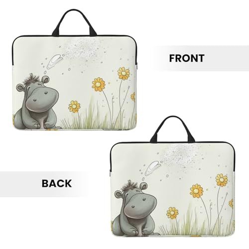 Funda para portátil Hippo and Dandelion 14 pulgadas miniatura 3