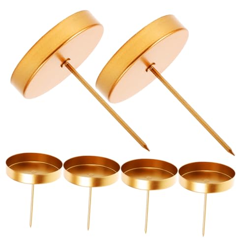 Cabilock 6 Pezzi Vassoi Portacandele in Tondo da Piattini Decorativi per Candele Supporti Eleganti per Decorazioni Matrimonio Casa e Festività