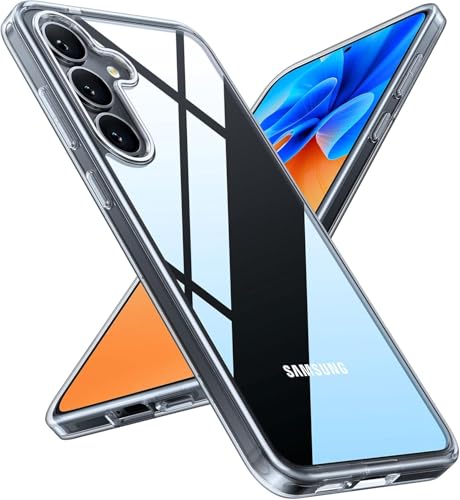 Image of NISHTECH for Samsung Galaxy S25 Plus 5G (2025) Premium Transparent Hybrid Soft Slim Dust Proof Back Case Cover with Camera Protection, Silicone