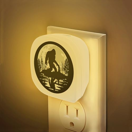 Image of Bigfoot Night Light, Big Foot Forest Moon Night Lights with Dusk to Dawn Sensor 0.5W Night Light for Boys Girls Men Women Home Decor, ZLU03064