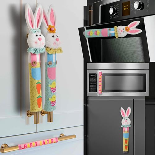 Fundas para manijas de electrodomésticos con diseño de conejo 6