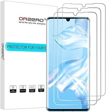 (3 Pack) Orzero Compatible for Huawei P30 Pro Soft TPU Screen Protector (Not Glass), Premium Quality Edge to Edge (Case Friendly) Screen Protector, High Definition Anti-Scratch Bubble-Free (Lifetime Replacement)