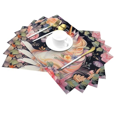 Set de table vinyle 30x45 résistant chaleur antidérapant lavable cuisine 6 pcs - 5
