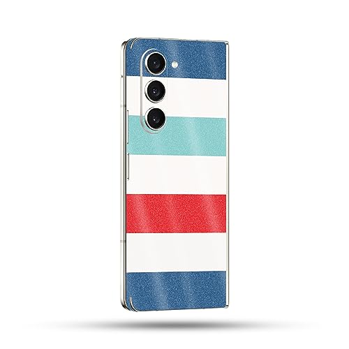 Image of MightySkins Glossy Glitter Skin Compatible with Samsung Galaxy Z Fold 5 Full Wrap - Sailor Stripes | Protective, Durable High-Gloss Glitter Finish | Easy to Apply & Change Styles | Made in The USA