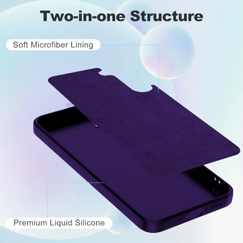 Image of Back Cover for Samsung Galaxy S23 FE 5G | Full Camera Protection | Premium Liquid Silicon Case | Flexible Bumper Case for Samsung Galaxy S23 FE 5G (Dark Purple)