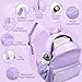 Cunno 1 Piece Nylon Backpack Kids School Backpack for Toddler Girls Boys Plain Waterproof Preppy Bookbags Travel for Student (Purple)
