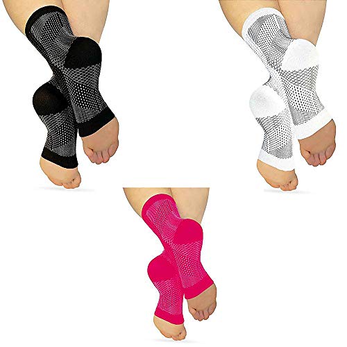 Meias, Andoer Mangas de compressão para pés, masculino, feminino, meias de compressão com apoio de s