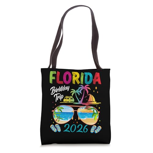 FLORIDA Birthday Trip 2026 Beach Party Spring Summer Vacay Tote Bag