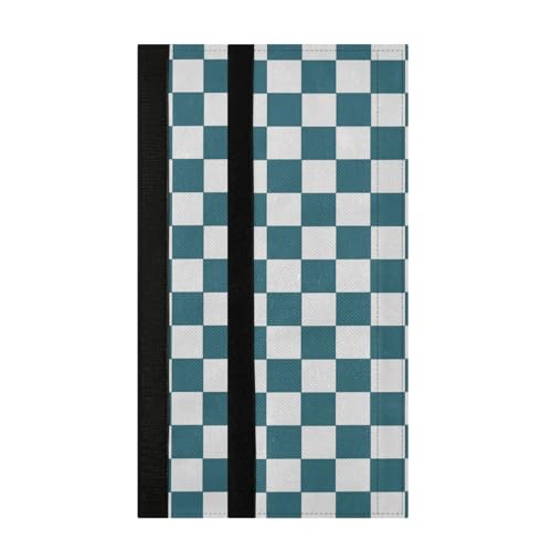 voucong Cubierta de manija de puerta de refrigerador a cuadros americanos verdes y blancos, decoración de cocina para mantener el aparato limpio de manchas y arañazos para refrigerador