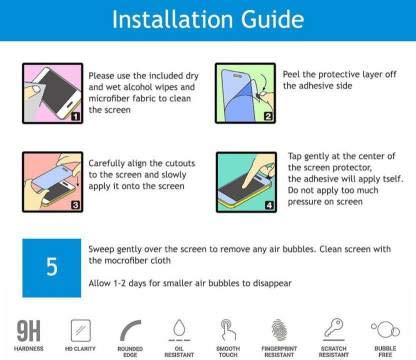 Image of Tempered Glass Screen Protector Compatible for Xiaomi Mi Note 6 Pro (6.26 Inch) HD Clear, Bubble-Free, Anti-Scratch Full Protection Durable Tempered Glass (Black, Pack of 1)