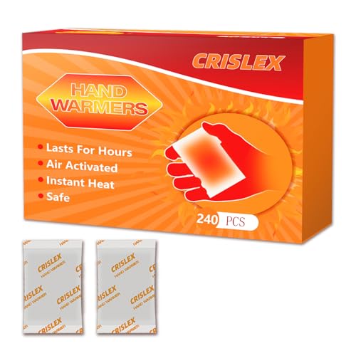 Hand Warmers 80/100/240 Packs - Body & Hand Warmers, Up to 10 Hours of Heat, Super Long Lasting, All Natural Odorless Air Activated (240)