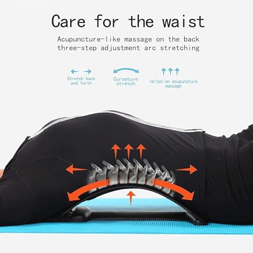 Image of Back Stretcher for Pain Relief Multi-Level Back Support for Lower & Upper Muscle Pain Relief Spinal Curve Back Relaxation Device for Bed,Chair,Car.