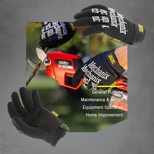 Image of Mechanix Wear Original Work Gloves - Multi-Purpose Outdoor Work Gloves - Secure Fit - Durable & Machine Washable - Breathable & Comfortable - XX-Large - Black
