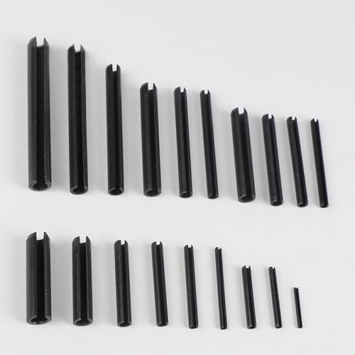 MIGUBIGU 450 Stück Hohl Federstifte Sicherungsring, 19 Größen Spannstift Sortiment M2 M3 M4 M5 M6 M7 M8 M10, Spannstift Hohlsplinte mit Aufbewahrungsbox, Zur Positionierung zwischen Teilen