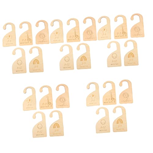 Gadpiparty 25 Pçs Divisor De Guarda-Roupa Cabides De Madeira Cabides De Guarda-Roupa Para Crianças P