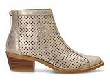 Etika Botines Calados de Entretiempo para Mujer, Diseño Casual de Caña Corta con Cremallera y Tacón Medio de 5cm, 31129 Oro - 41