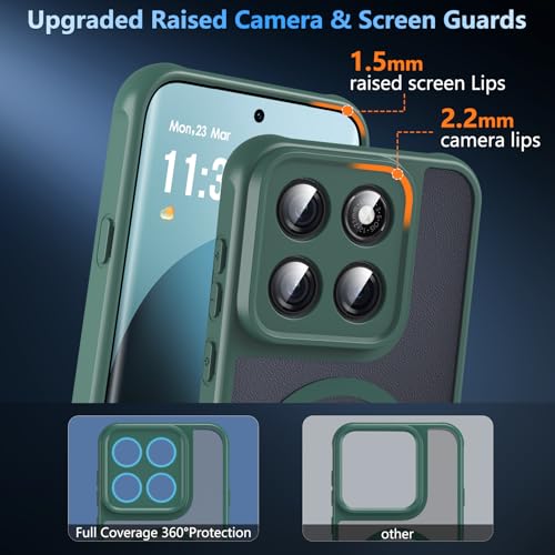 Image of For Motorola Edge 2026 Case,Magnetic [38 N52 Magnets] Military Grade Drop Protection moto edge 2026 case-Full Camera Protection Slim Matte Anti-Slip Phone Cover Protector For Motorola Edge 2026, Green