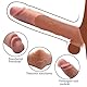 BDSMYEE Penishülle mit Vibrator für Penisverlängerung,21 cm Penis Sleeve Silikon erotisches Sexspielzeug für die Männer Penis Hülle Penismanschetten Sex Toyset Herren (Fleischfarbe)