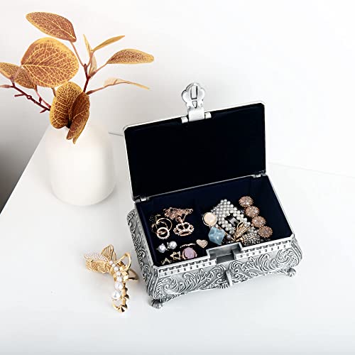 Feyarl JB0104 Vintage Jewelry Trinket Box Earring Ring Treasure Chest Case Necklace Organizer Storage Keepsake Box thumb #5