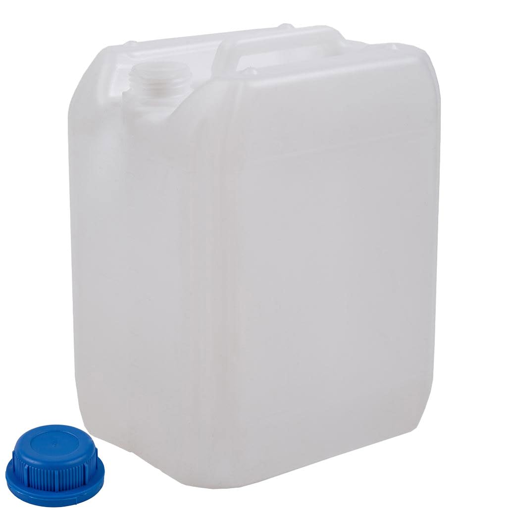LudwigLacke 1 Kanister 10 Liter HDPE Natur leer mit Schraubverschluß & 1 Auslaufhahn DIN45