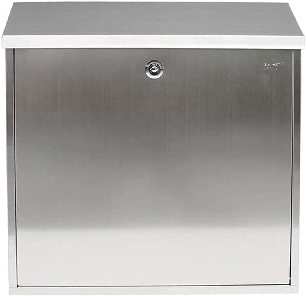 Sjdopulse Suggestion Box Collection Box Ballot Box Wall Mount Locking Outside Mailboxes Stainless Steel Mailbox Modern Weather Proof Vertical Post Box