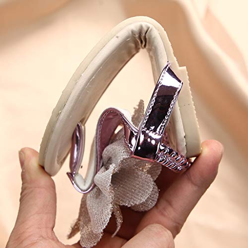 White Sandals for Girls Toddler Shoes Casual Shoes Flower Girls Kids Baby Shoes Solid Sandals Princess Baby Shoes (Pink, 6.5 Toddler)3