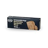 BioBag Resealable Compostable Sandwich Bags, 25 Count