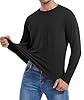 Boyzn Men's 3 Pack Men's Long Sleeve Shirt Cotton Casual Round Neck Wicking Workout T-Shirt Black-3P11-2XL #3