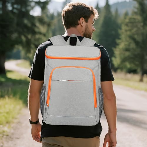 Large Insulated Cooler Backpack - 30 Can Leakproof Lunch Bag with Cooling Pockets, Lightweight Thermal Daypack for Work, Camping, Beach, Travel and Outdoor Activities4